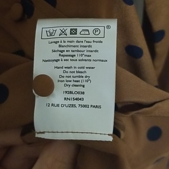 100% silk polka dot shirt - Picture 4 of 6